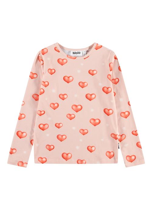 Molo GOTS Rose Tee Airbrush Hearts  Airbrush Hearts 104 cm  Lyserød  104 cm  Piger