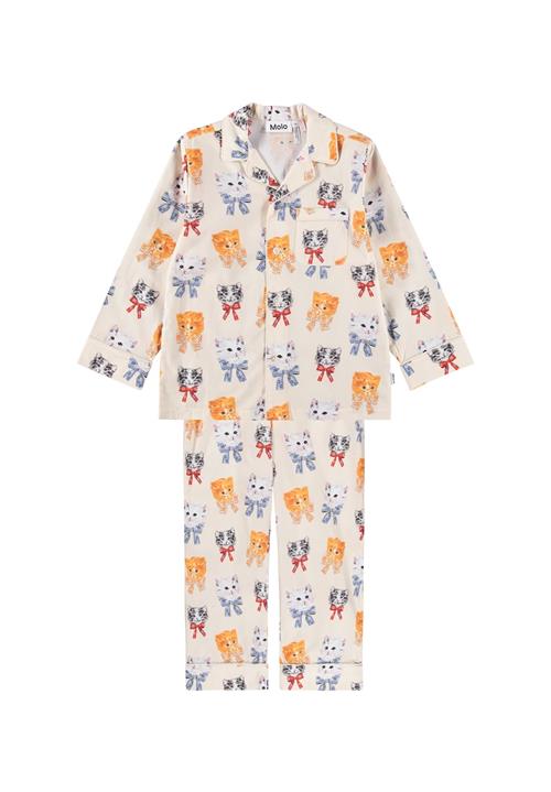 Molo GOTS Lex Pyjamas Retro Kittens  Retro Kittens 92 cm  Creme  92 cm  Piger