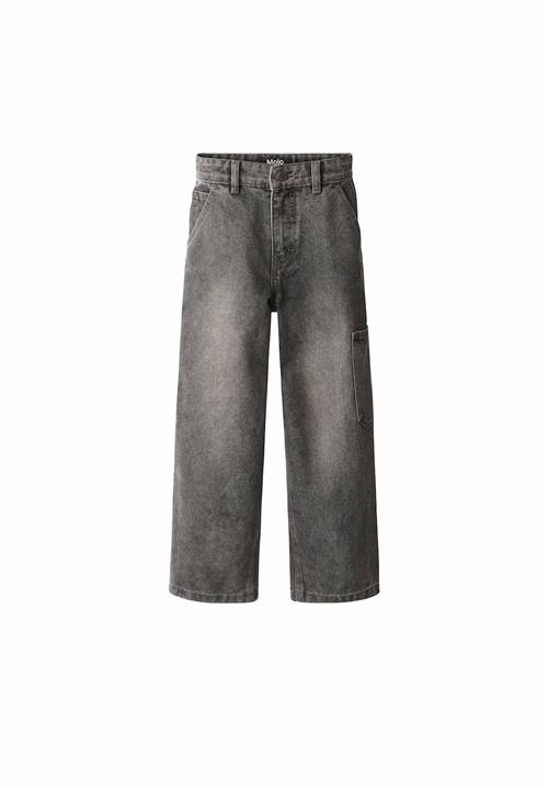 Molo Archer Cargo Jeans Washed Black  Washed Black 146 cm  Sort  146 cm  Drenge, Piger