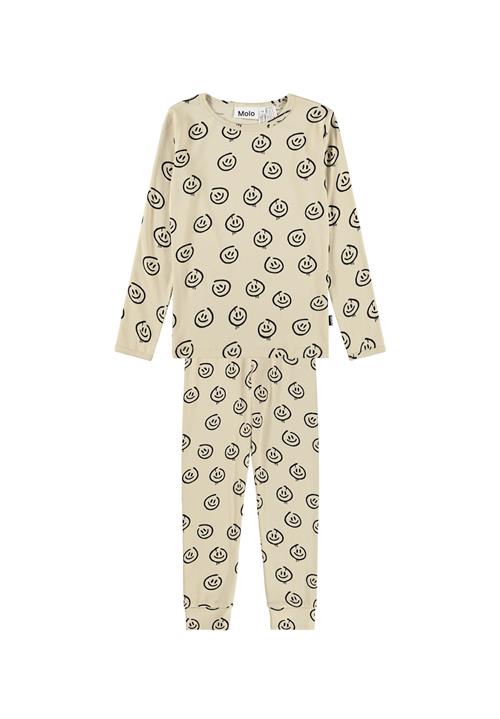 Molo GOTS Lue Pyjamas Open Smiles  Open Smiles 104 cm  Creme  104 cm  Drenge, Piger