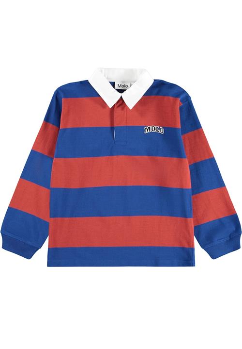 Molo GOTS Relz Poloshirt Chilll Stripe  Chilll Stripe 140 cm  Blå  140 cm  Drenge