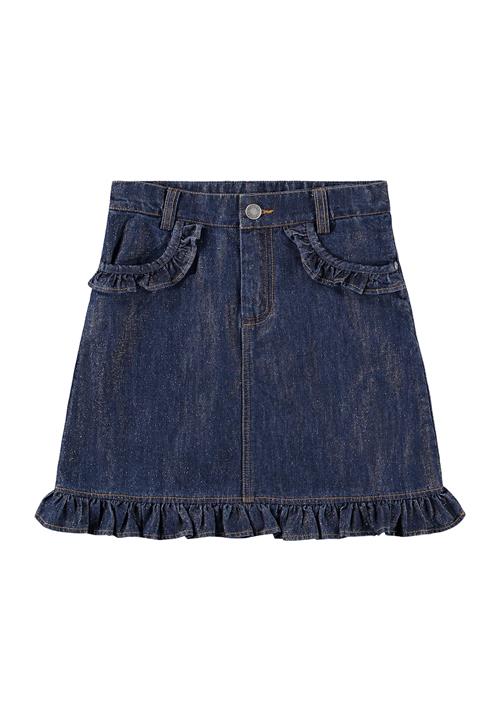 Molo Berit Denim Nederdel Mid Blue Glitter  Mid Blue Glitter 110/116 cm  Blå  110/116 cm  Piger