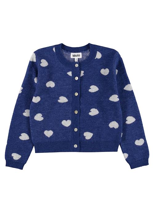 Molo Ginny Cardigan Big Hearts  Big Hearts 158/164 cm  Blå  158/164 cm  Piger