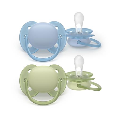 Philips Avent Ultra Soft 2-pak Sutter 0-6M Blue Green  Blue Green One Size  Blå  One Size 0-6 Months Drenge, Piger