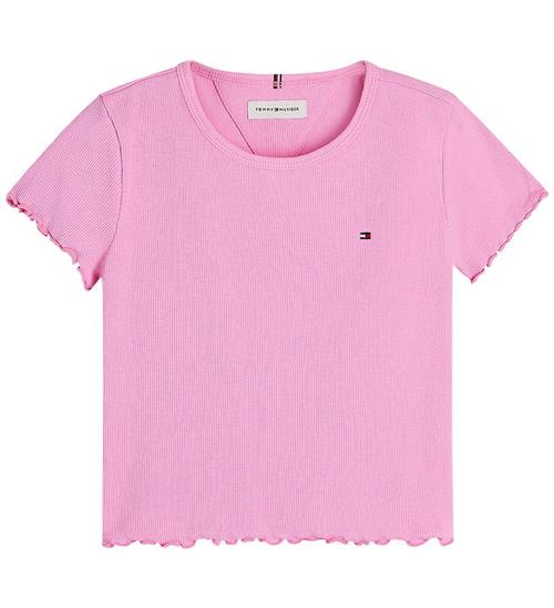 Tommy Hilfiger T-Shirt - Rib Top - Pink Daisy