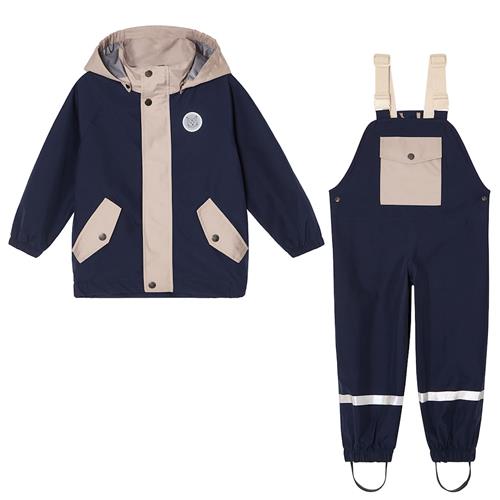 Kuling Skagen Åndbart Regnsæt Navy Taupe Blocking Navy/Taupe Blocking 122/128 cm Rain Marineblå  122/128 cm  Drenge, Piger