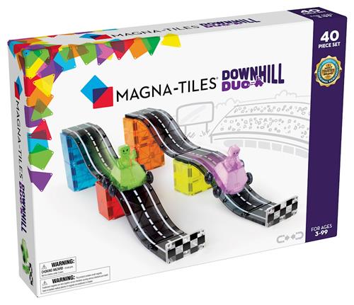 Magna-Tiles Downhill Duo Byggeklodser I Sæt Med 40 Dele Multi  Multi-3-6 Y  Hvid  One Size 3+ Years Drenge, Piger