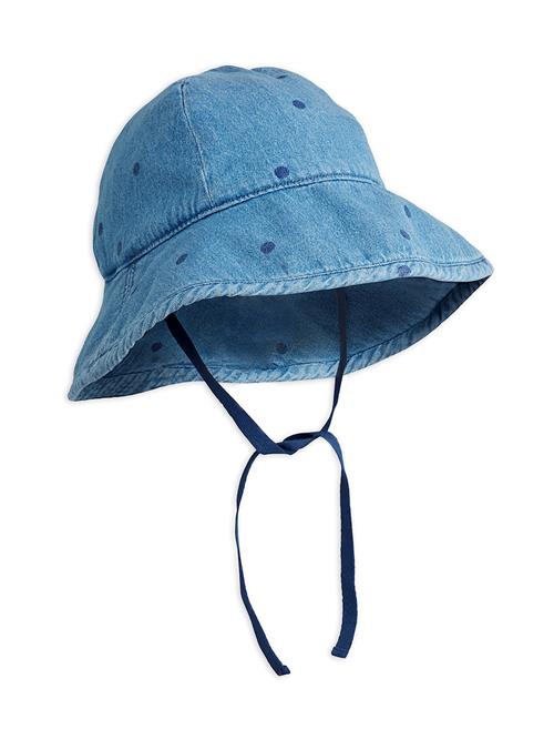 Mini Rodini Dots Solhat I Denim Blue  Blue 52/54 cm  Blå  52/54 cm  Drenge, Piger