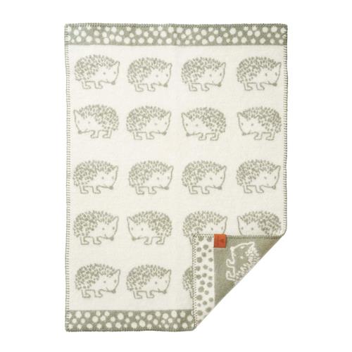 Klippan Yllefabrik Hedgehog Uldtæppe Green  Green-OS Uld Grøn  One Size  Drenge, Piger