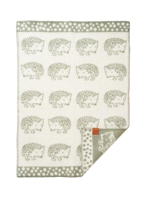 Klippan Yllefabrik Hedgehog Uldtæppe Green  Green-OS Wool Grøn  One Size  Drenge, Piger