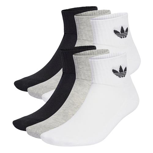 ADIDAS ORIGINALS Sokker 'Mid Ankle 6 Pairs'  grå-meleret / sort / hvid