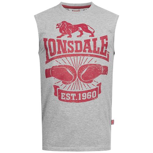 LONSDALE Bluser & t-shirts 'Cleator'  lysegrå / blodrød