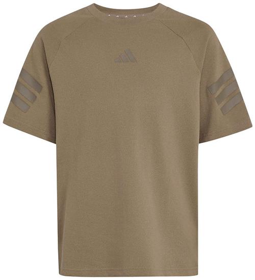adidas Performance T-shirt - Future Icons 3S - Khaki Six/Blanch