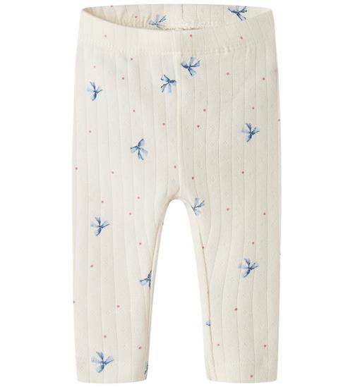 Name It Leggings - Rib - Hulmønster - NbfKathlen - Antique White