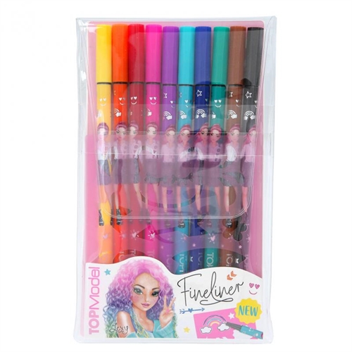 TOP MODEL Fineliner sæt 10 farver