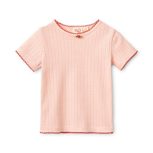 Flöss Liva Pointelle-top Soft Rose  Soft Rose 92 cm  Lyserød  92 cm  Piger