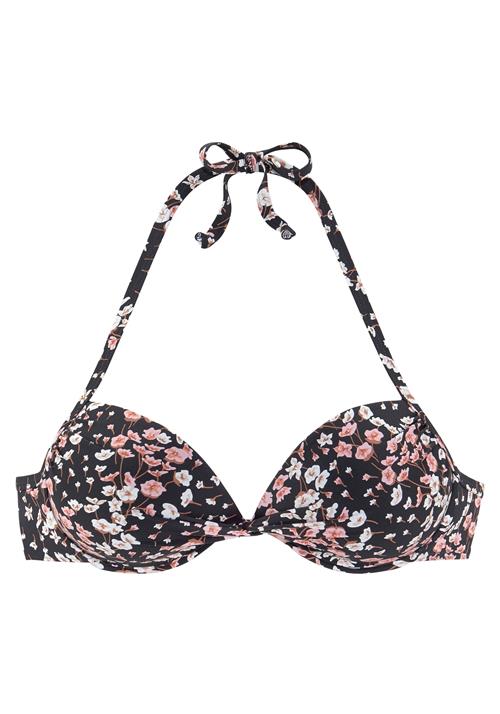 LASCANA Bikinioverdel  brun / gammelrosa / sort / hvid