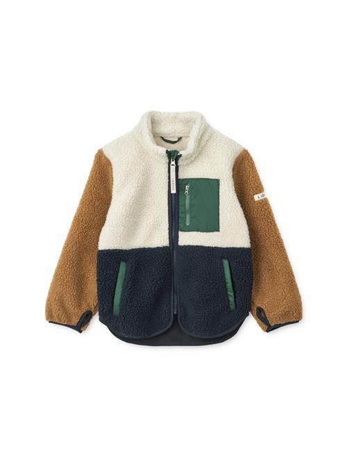 Liewood Fleecejakke 'Nolan'  navy / brun / smaragd / hvid
