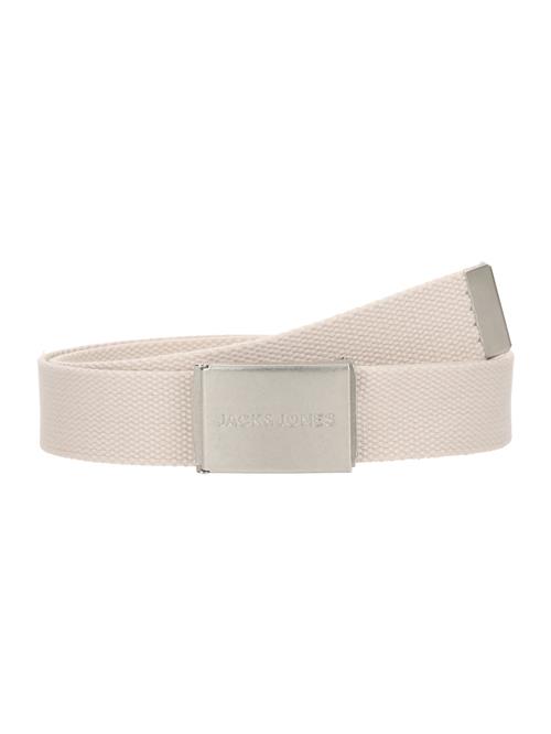 JACK & JONES Bælte 'JACLondon'  creme / sølv
