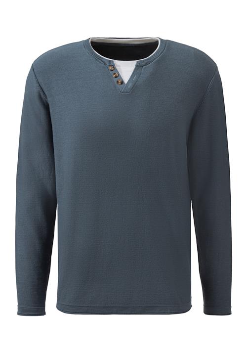 H.I.S Pullover  blå / hvid