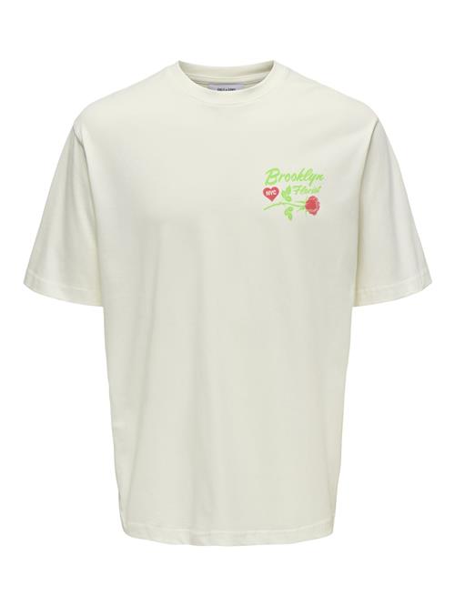 Only & Sons Bluser & t-shirts 'Rylan'  lysegrøn / rød / hvid