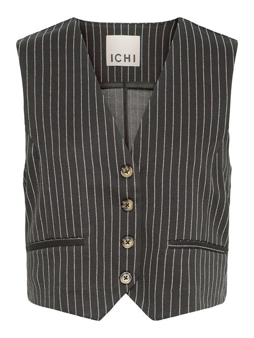 ICHI Vest 'IXKate'  mørkegrå / offwhite