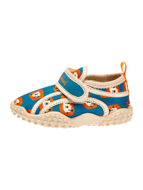 PLAYSHOES Strand-/badesko 'Dschungel'  creme / petroleum / orange