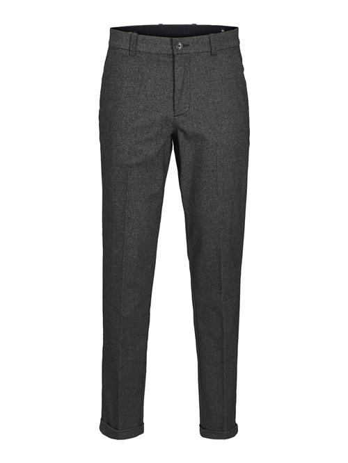 JACK & JONES Lærredsbukser 'JPSTACE JJHENRY'  lysegrå / sort