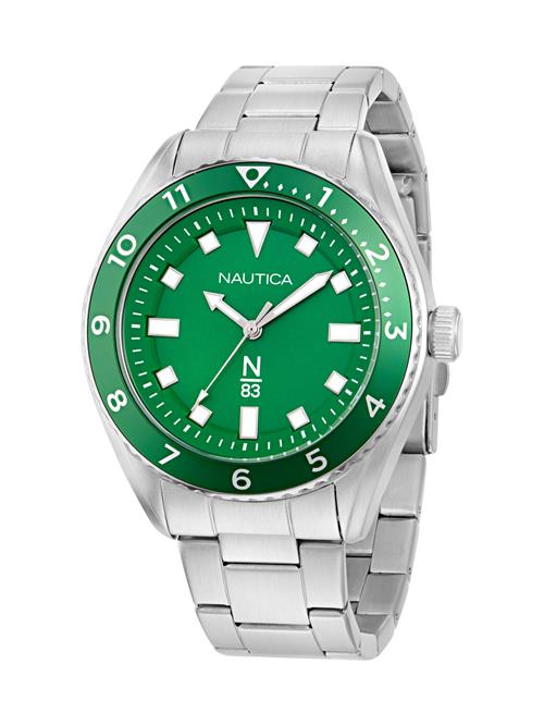 NAUTICA Analogt ur 'Finn World'  grøn / sølv