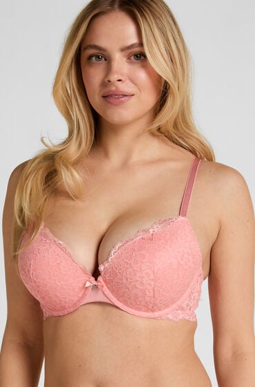 Hunkemöller Formstøbt pushup-bøjle-bh Marine Lyserød