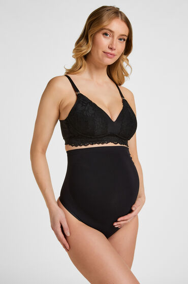 Hunkemöller Sømløs Graviditetsstring Sort