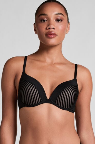 Hunkemöller Formstøbt push-up bøjle-bh Pia Sort