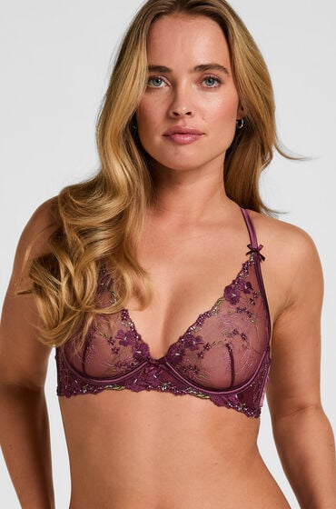 Hunkemöller Longline Bøjle-BH Uden PolThong Peonie Lilla