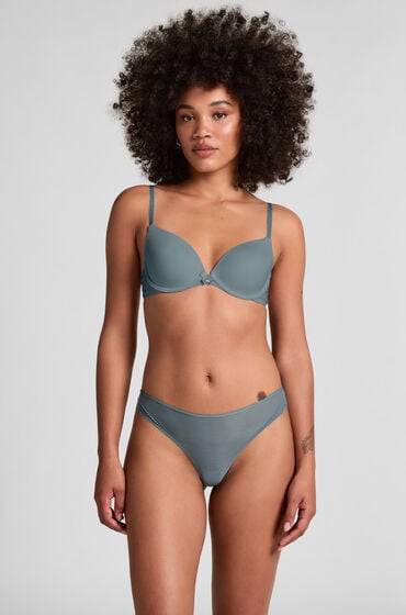 Hunkemöller Stripe Mesh usynlig g-streng Grå