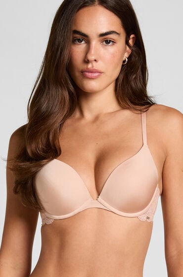 Hunkemöller Formstøbt push-up bøjle-bh Angie Beige