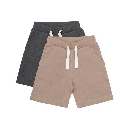 Minymo Basic 53 2-pak Sweatshorts Fossil 98 cm  Brun  98 cm  Drenge