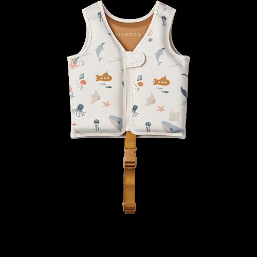 Liewood Dove Svømmevest Sea Creature Sandy  Sea Creature Sandy 11-15 kg  Beige  11-15 kg  Drenge, Piger