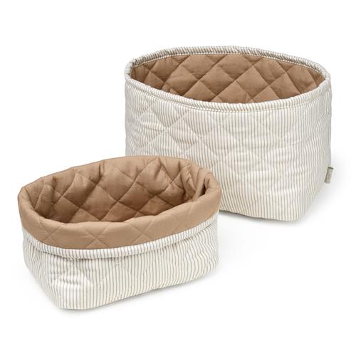 Cam Cam Vatteret Opbevaringskurv Classic Stripes Camel  Classic Stripes Camel-OS  Brun  One Size From Newborn Drenge, Piger