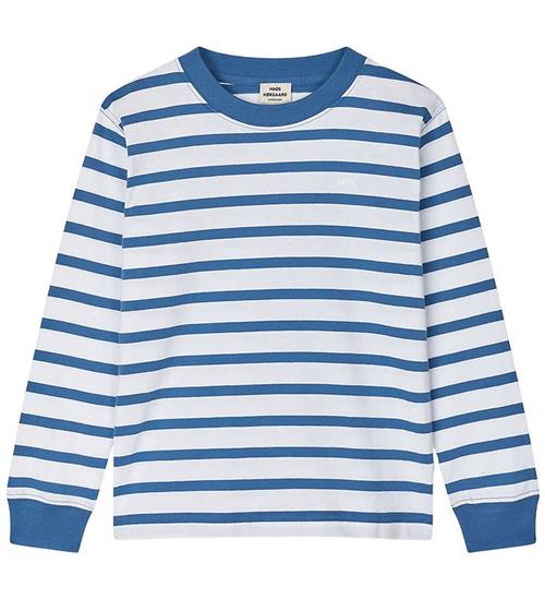 Mads Nørgaard Bluse - Jersey Stripe Carlito - Bright Cobalt/Wh
