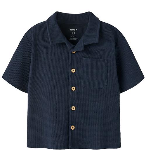 Name It Skjorte - Strikket - NmmHarve - Navy Blazer