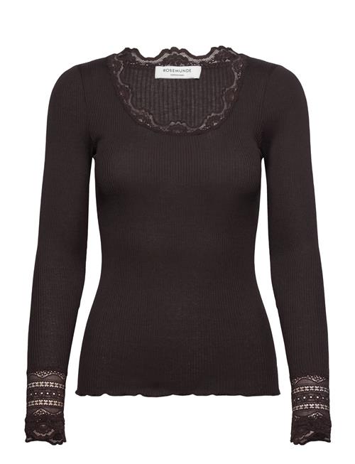 Rosemunde | Rwbenita Silk Ls O-Neck Lace T-Shir | S