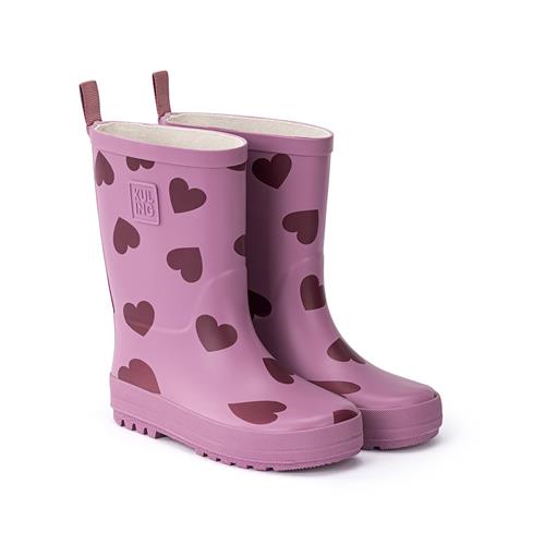Kuling Viken Gummistøvler Mauve Hearts  Mauve Hearts-29 EU  Lyserød  29 EU  Drenge, Piger