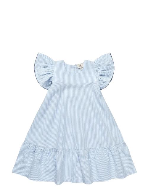 Copenhagen Colors | Seersucker Dress W. Frill Sleeves | 122