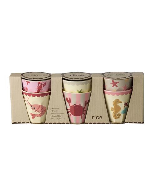 RICE 6-pak Lille Kop Coral Ocean  Coral Ocean S  Lyserød  S  Piger