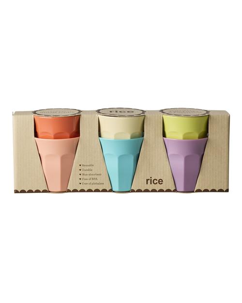 RICE 6-pak Små Kopper Glory Days Colors  Glory Days Colors S  Blå  S  Drenge, Piger