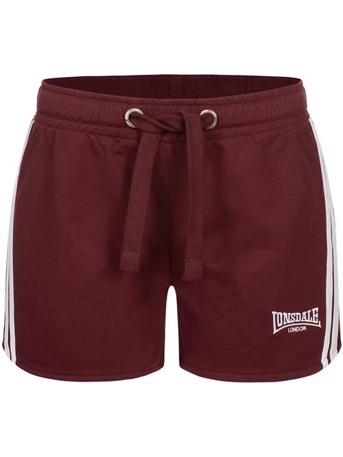 LONSDALE Bukser 'Carloway'  vinrød / hvid