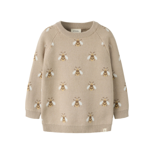 LIL ATELIER Striktrøje Lamoe Oxford Tan Bee