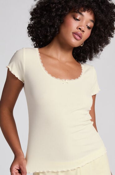 Hunkemöller Rib jerseytop Gul