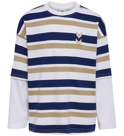 Hummel Bluse - HmlJr Silly - Medieval Blue m. Striber