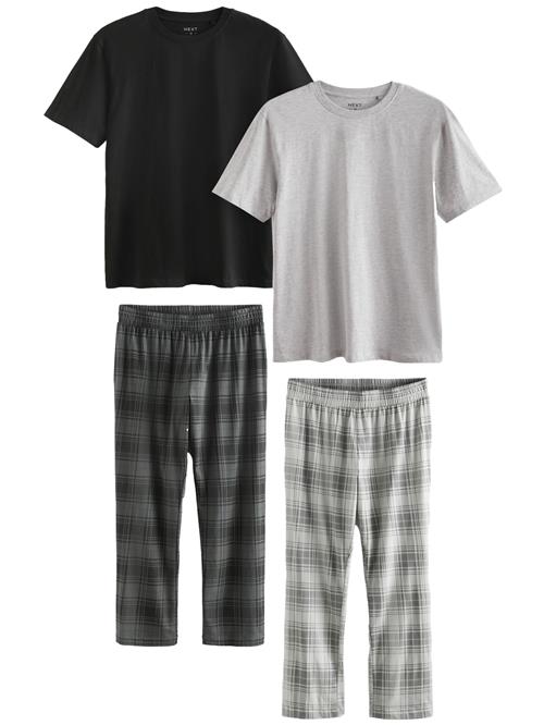 Next Pyjamas lang  grå / lysegrå / sort